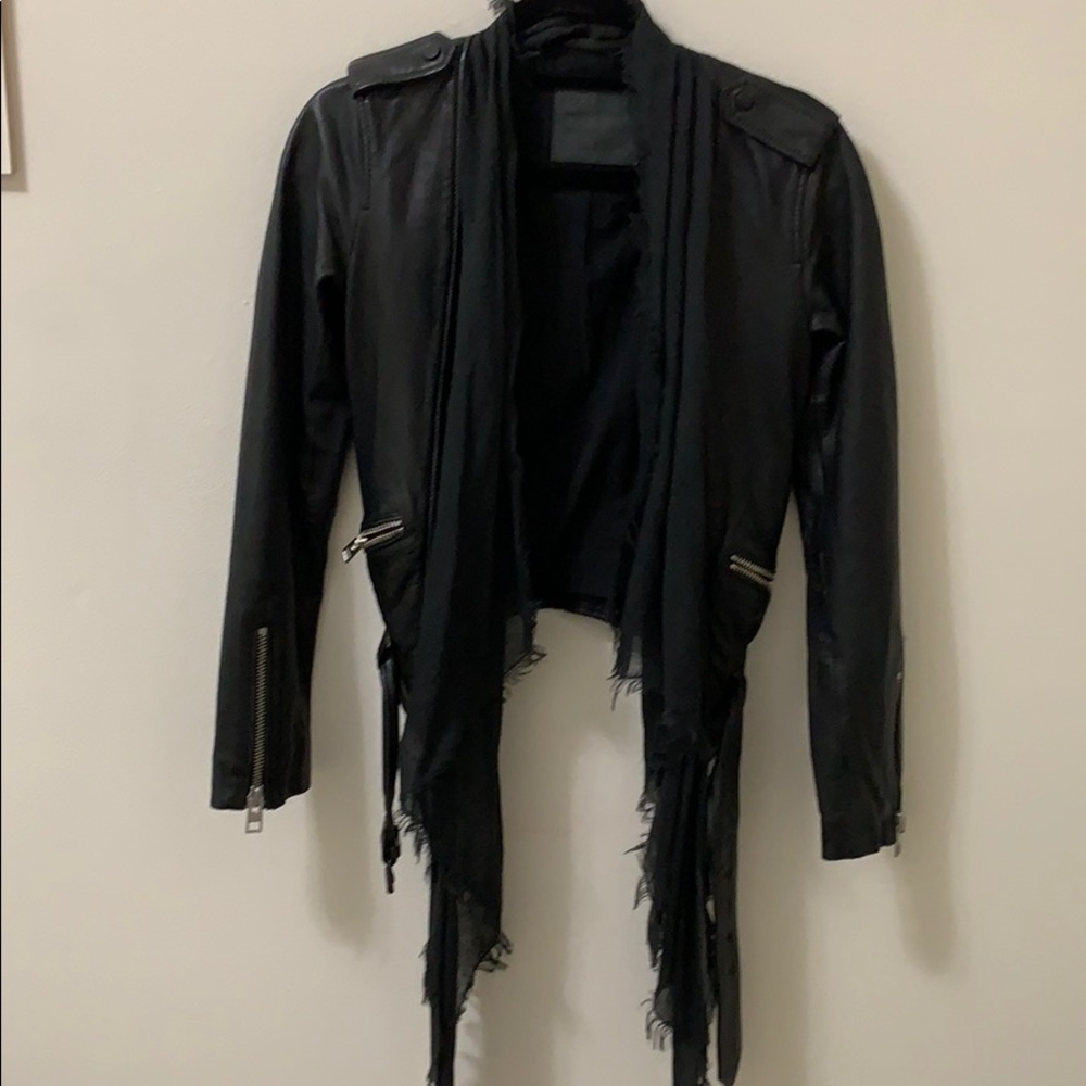 All saint leather jacket